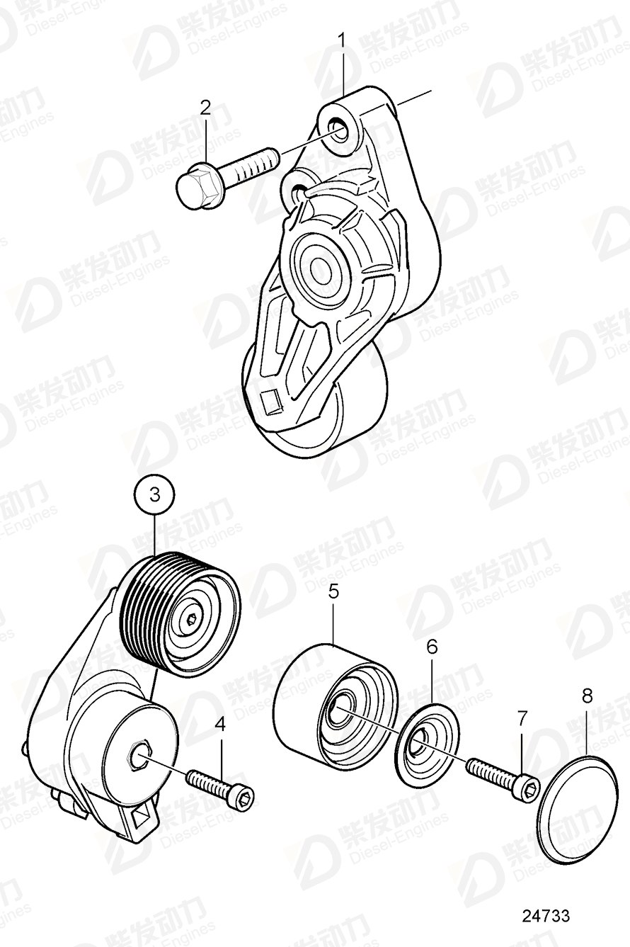 VOLVO Idler gear 3887305 Drawing